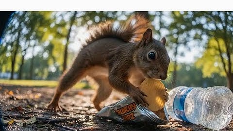 Funny Squirrel Eats Spicy Chips and Regrets It!