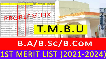 How to check tmbu ug admission 2021 merit list | Hindi/English