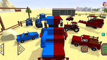 How to customize your tractor in 2 different colors in the same time - Blocky Farm & Racing Sim 2