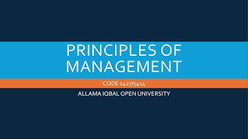 Unit 8, Principles of Management, Code 5414/1427
