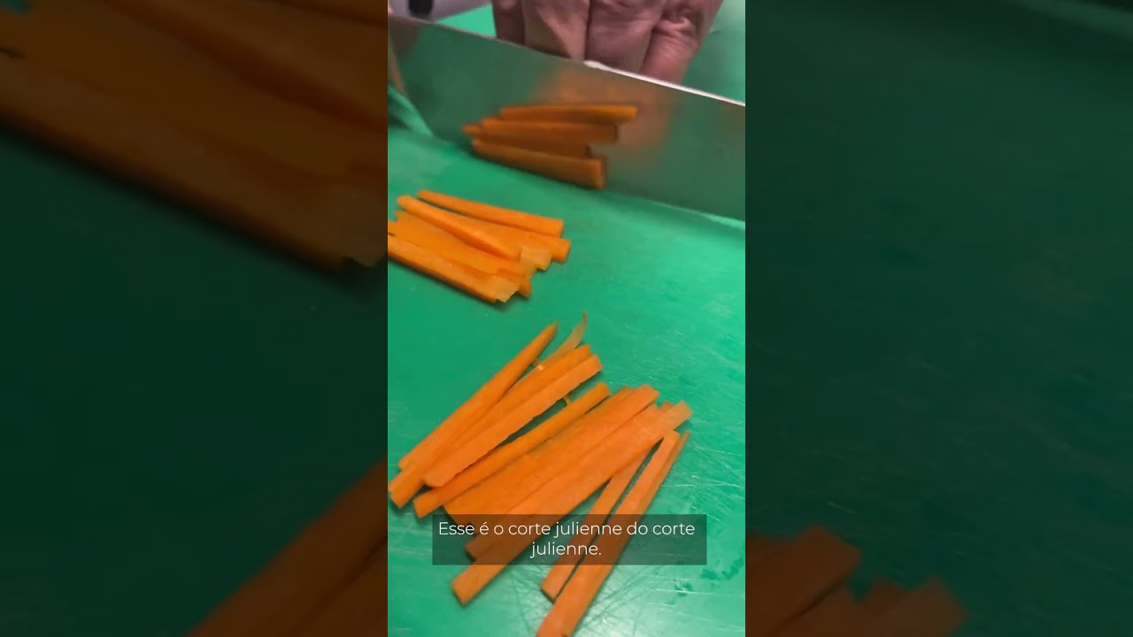 Cortes de Vegetas - Julienne e Brunoise Cenoura- Cortes Dr Chef 
