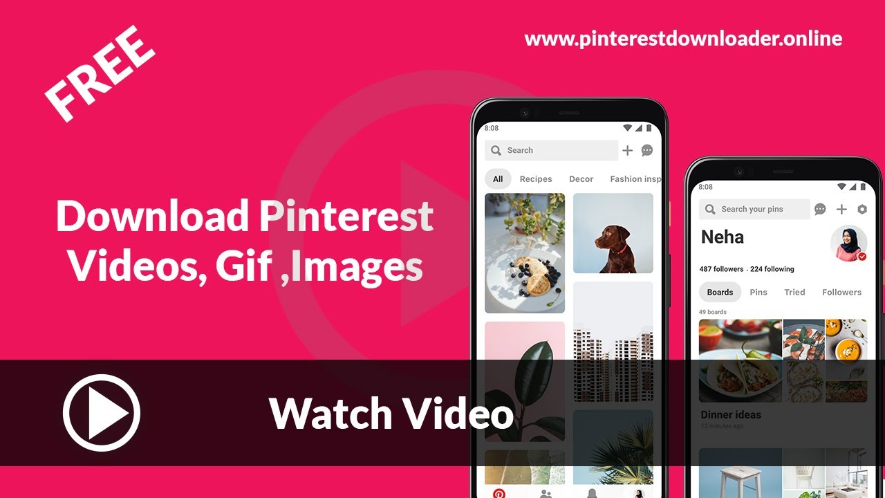 Pinterest Video Downloader / Download Pinterest Video, Gif & Image