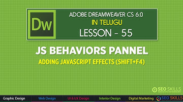 How to Use Behaviors Panel in Dreamweaver CS6