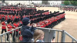 Trooping the colour practice, May 28th 2011, March past in quick time.avi