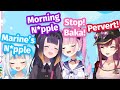 Ina, Marine, Gura And Aqua Can't Stop Taliking About N*pples