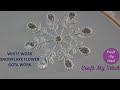 White work - snowflake flower with Gota work