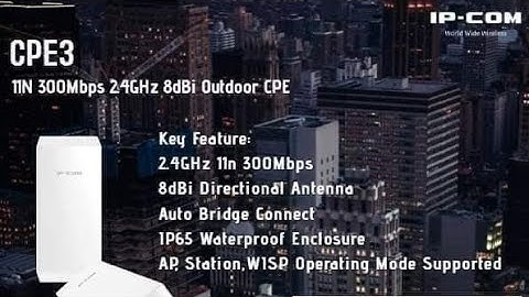How to Configuration IP-COM CPE3 2.4GHz Outdoor CPE | IP-COM India Official |