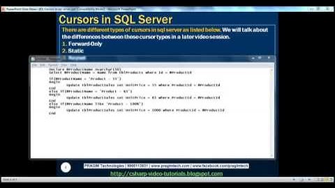 Part 63  Cursors in sql server