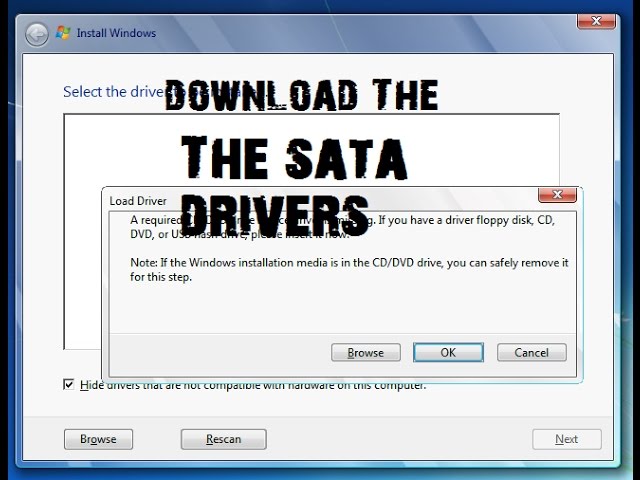 Windows cd driver. New device driver files detected. windows select the driver to be installed cd dvd. blasting ring from the drive is missing.