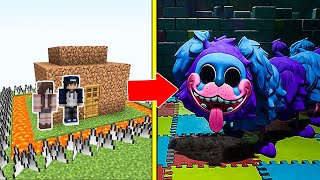PJ Pug-A-Pillar Tấn Công Nhà Được Bảo Vệ Bởi bqThanh và Ốc Trong Minecraft (Poppy Playtime 2)
