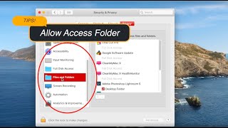 How to Fix Unable to access Desktop files and folders on macOS Catalina