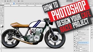 How to Photoshop design and build a Cafe Racer / Scrambler motorcycle screenshot 5