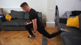 Short Stride Heel Elevated Bulgarian Split Squat