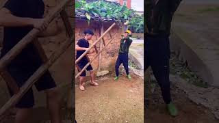 A funny moment carrying a ladder with my older brother!