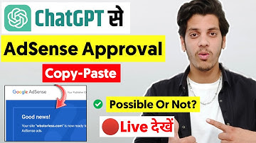 Google AdSense Approval From ChatGPT Content? AdSense Approval Trick 2023