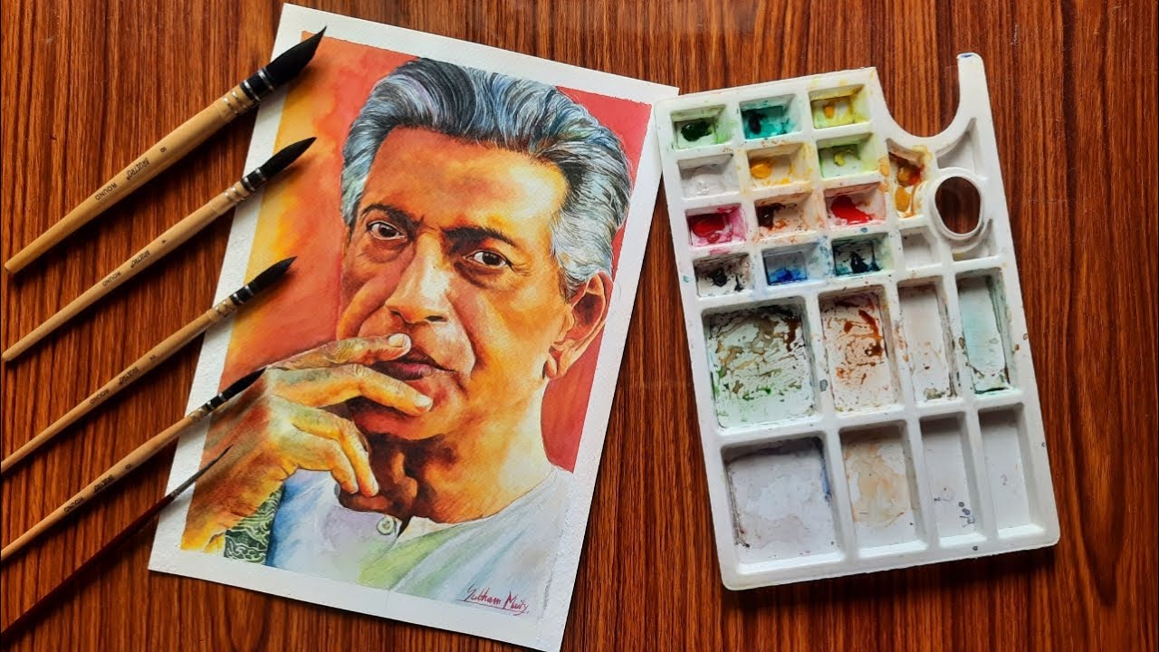 Satyajit Ray Painting Video || Art By - Subham Maity @cuocsongmiennui1 ...