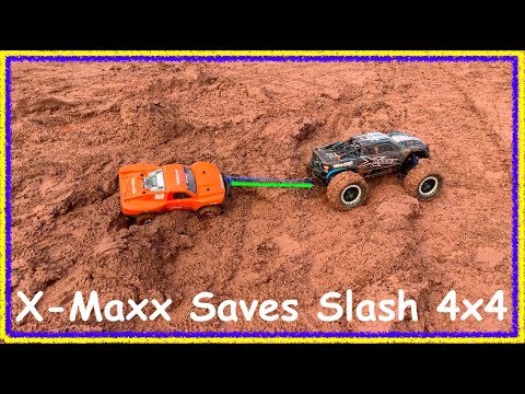 Slash 4x4 Calls Uncle X-Maxx For Help! - BASHING MADNESS!!! - YouTube CRAZY RC POWER