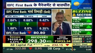 IDFC FIRST Bank MD \& CEO, Mr V Vaidyanathan, discusses FY24 results on Zee Business