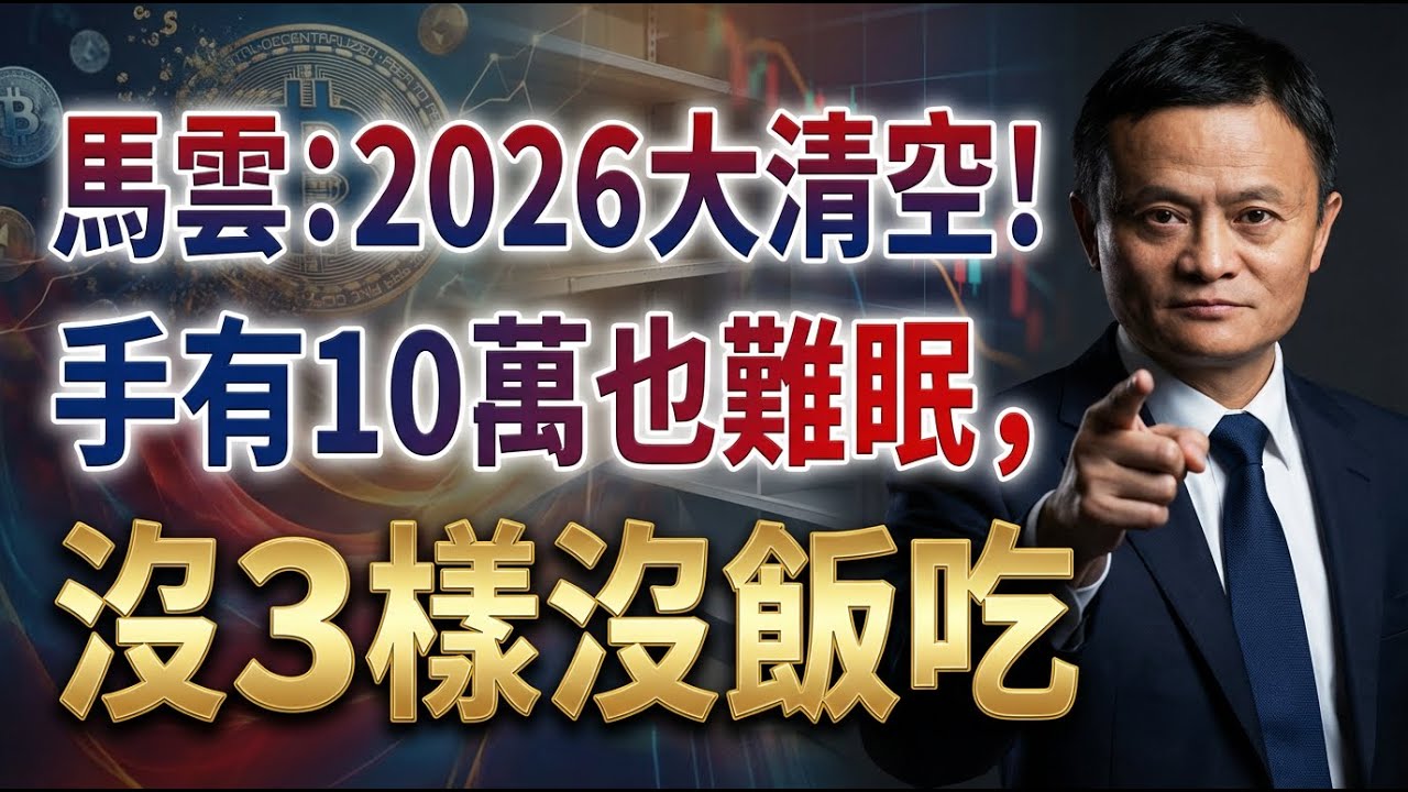 手裡有10萬現金的徹底無眠！馬雲：2026不是洗牌是「大清空」，沒這3樣東西你連飯都吃不上！