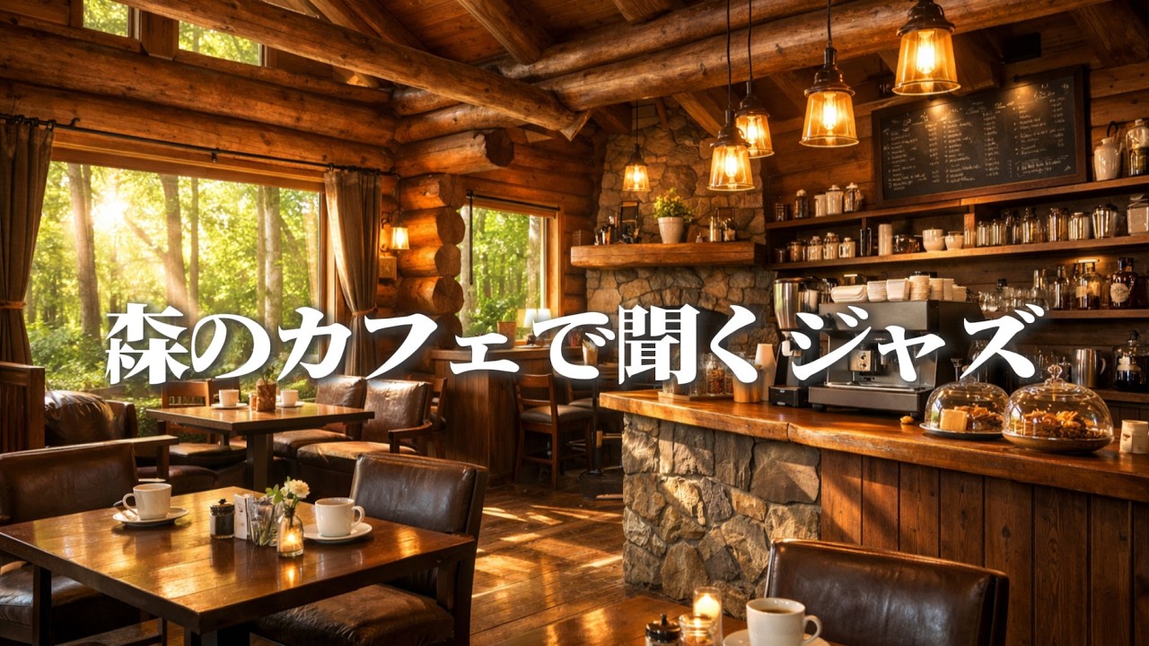 【癒しBGM】春の陽気に包まれる森カフェジャズ｜ぬくもり感じるローファイピアノForest Café Jazz – Rainy &  Piano ☕