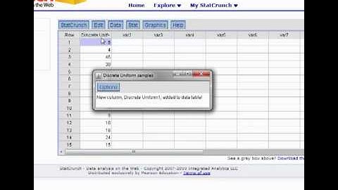 Obtain a Simple Random Sample Using StatCrunch
