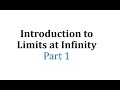 Introduction to limits at infinity part 1