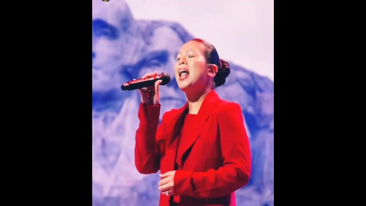 Beautiful singing of American Anthem by May Nalasa Butler during the