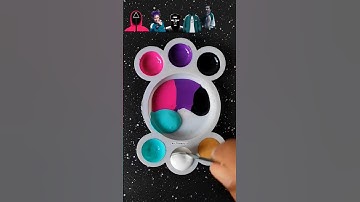 Guess the mixed color of Squid Game 2 part135 #colormixing #satisfying #asmr #squidgame2