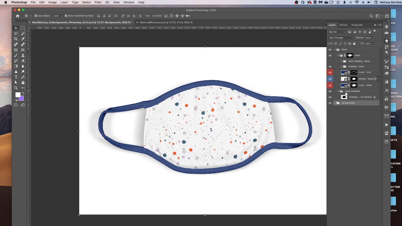 Photoshop Tutorial - Flat Lay Mask Mockup - YouTube