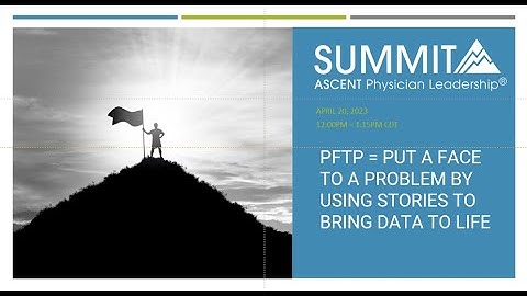 PFTP = Put a Face To a Problem By Using Stories to Bring Data to Life with Christopher Elfner