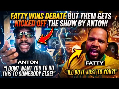 FATTY WINS THE DEBATE BUT THEN GETS KICKED OFF BY ANTON DANIELS! 🤯📺 @TEAM_FATTY @room0009