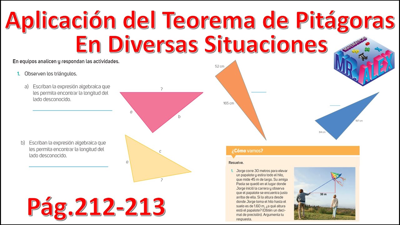 Aplicación Del Teorema De Pitágoras En Diversas Situaciones Página 212