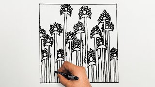 How to Draw Pattern #138 | Zentangle Pattern | Doodle Pattern | Mandala Pattern