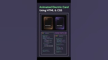 Animated ⚡ Electric Card Using Html & Css #coding #shorts #viral #html #css