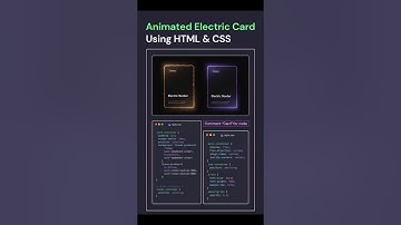 Animated ⚡ Electric Card Using Html & Css #coding #shorts #viral #html #css