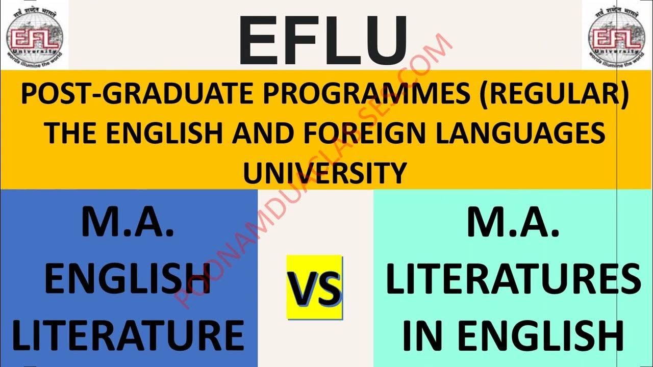 eflu phd english literature