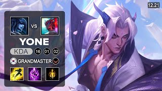 Yone vs Lissandra Mid - KR Grandmaster - Patch 12.21 Season 12