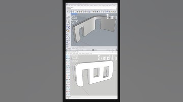 SketchUp vs Rhino - PushPull for Beginners #rhino3d #architecture #sketchup