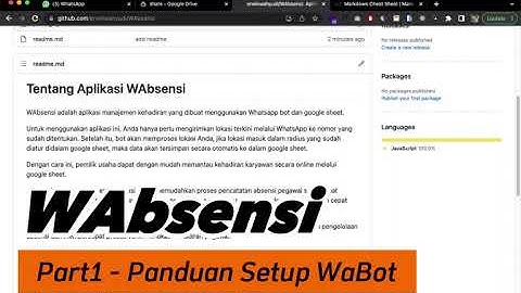 Part 1  - Panduan Setup Whatsapp Bot untuk Aplikasi WAbsensi (Absensi dg Googlesheet & Whatsapp bot)