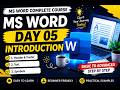 “MS Word Skills Every Student Needs 🔥”Day 05