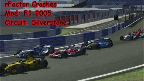 rFactor Crashes Silverstone F1 2005