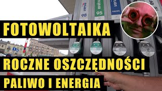 Fotowoltaika podsumowanie oszczędności na paliwie i energii elektrycznej za rok 2022