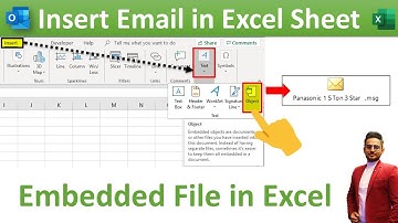 Insert or Embed an Outlook Email in Excel | By Rohit Narang