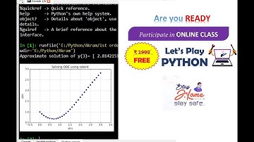 1st order ODE solution in python program by SciFi Axis