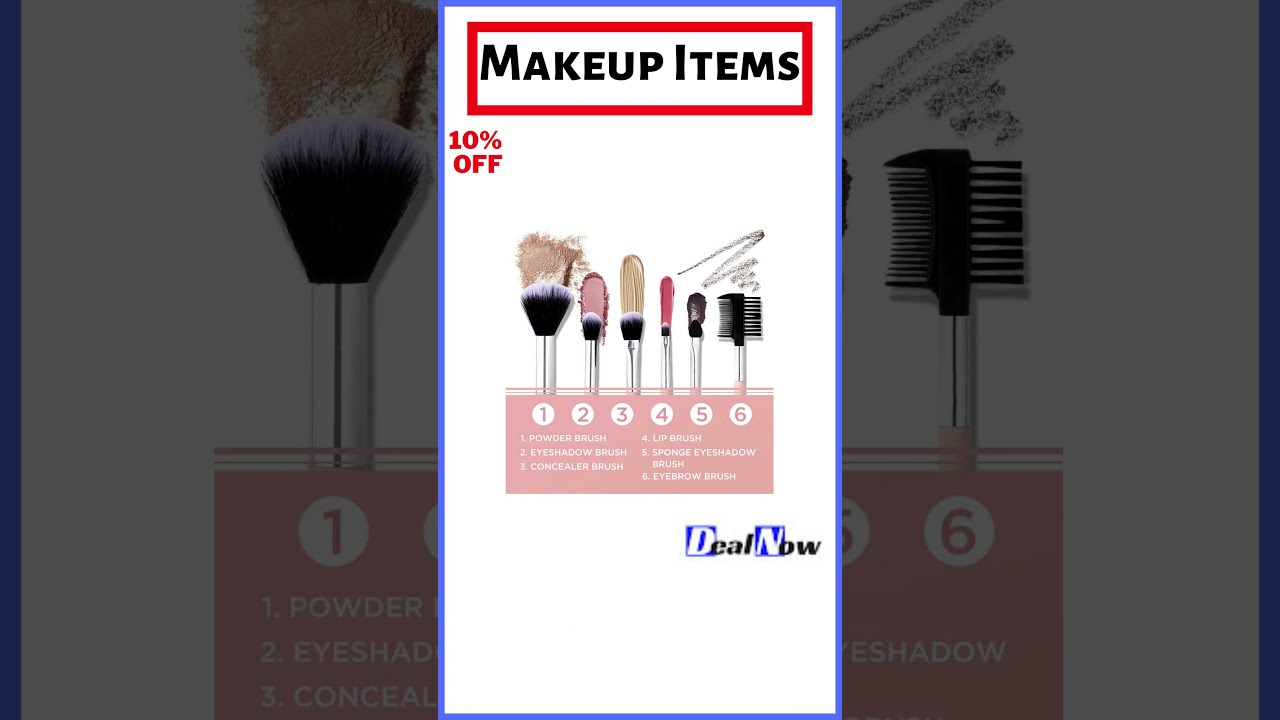 Makeup Brush set 7PCS coral orange