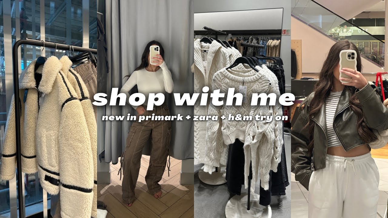 SHOP WITH ME: new in primark + zara + h&m try on haul | shopping vlog ...