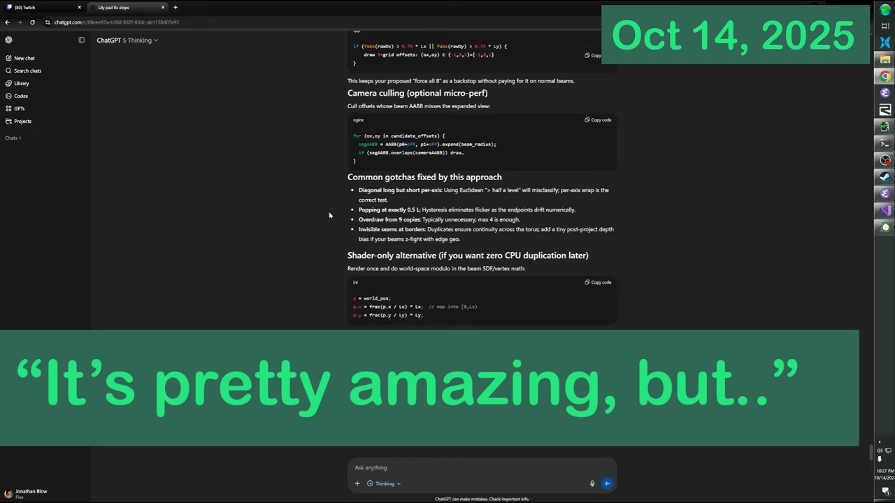 Jonathan Blow on ChatGPT and what real programming means