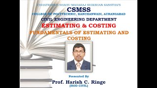 Fundamental of Estimating & Costing || checklist || Load bearing Structure || R.c.c Structure