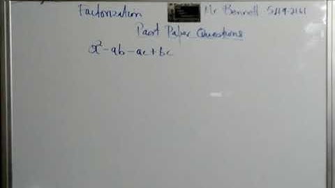 Factorization  Past paper