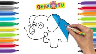 Impara A Disegnare Un Elefante Disegni Facili Animali Per Bambini Youtube
